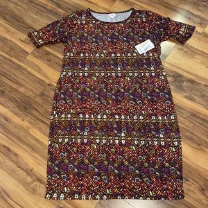 Lularoe Julia dress in fall colors.  NWT Sz 3XL